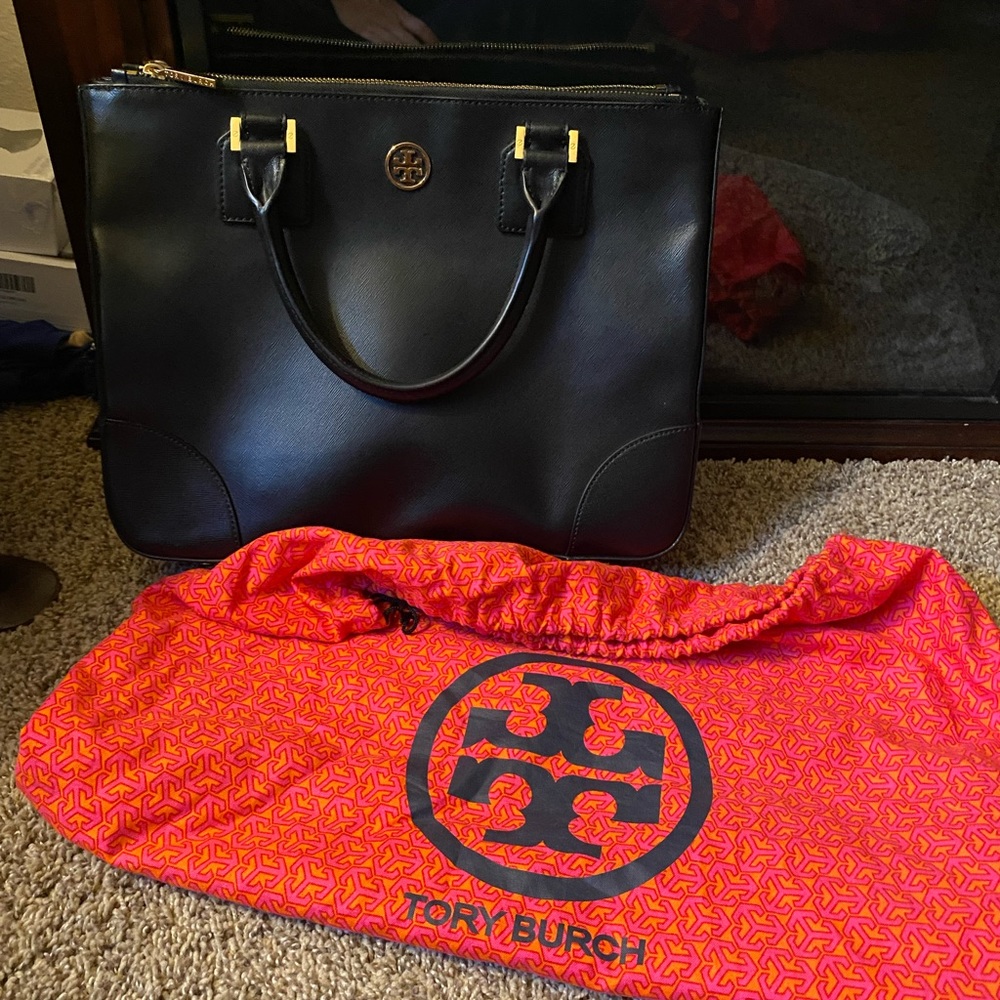 Tory Burch Robinson double zip tote